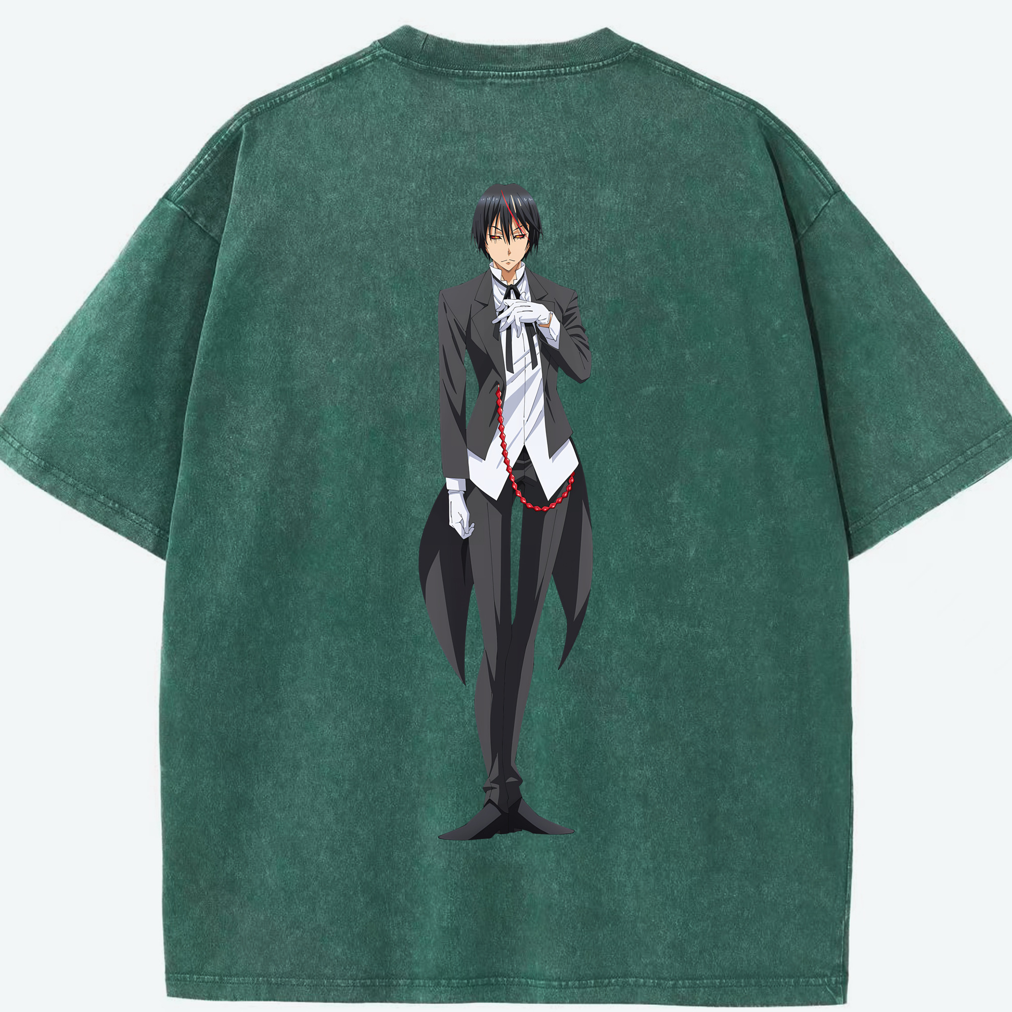 （画像用） 転スラ Regarding Reincarnated to Slime 綿100% ヴィンテージ風 半袖Tシャツ（背面プリント）